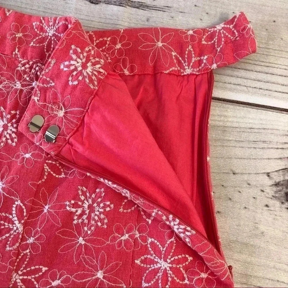 Tailor B Moss Flared Pink Floral Skirt Size 2 - Picture 4 of 5